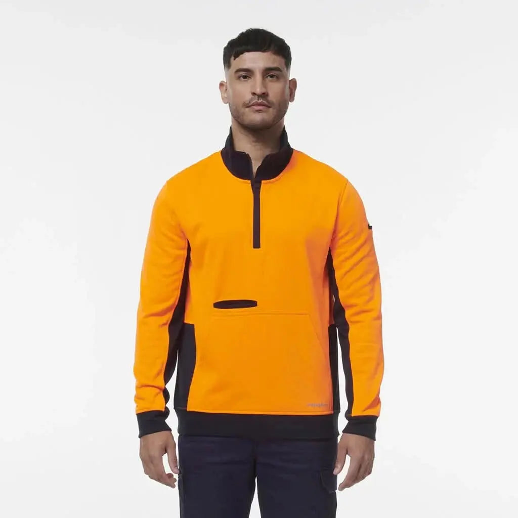 KingGee Hi Vis Spliced 1/4 Zip Fleece K55047